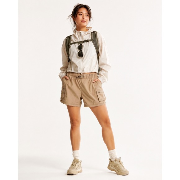 Free People Movement Pants - Free People Movement Get Your Run On Cargo Shorts Tan Khaki Hiking Athletic S